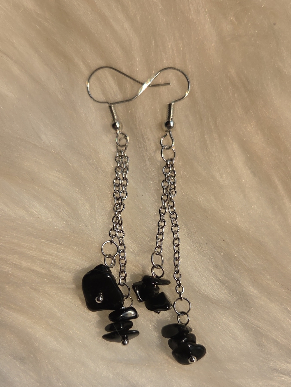 Black Obsidian Gemstone Earrings